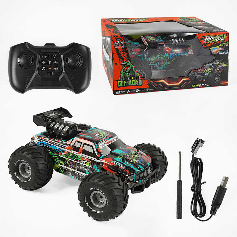 Машина на радіокеруванні RQ 3035 (16) акумулятор 3.7 V, пульт 2.4 G, підсвічування, звуки, мелодія, парогенератор, гумові колеса, в коробці