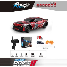 Машина на радіокеруванні SC 24 A 24 (36) акум. 3.7V, пульт 2.4 GHz, режими підсвічування, USB-кабель, протиударний корпус, масштаб 1:24, змінні колеса, дорожні конуси, підсвічування, в коробці