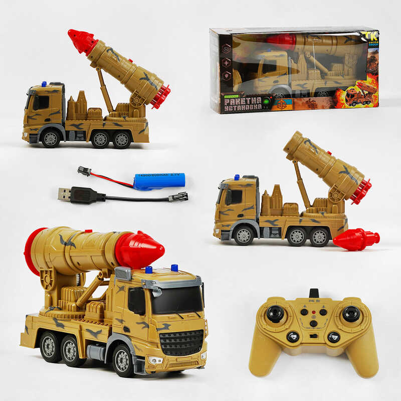 Машина на радіокеруванні TK - 280-22 (24/2) “TK Group“, військова техніка, звук, стріляння, акум. 3,7 V, пульт 2,4 GHz, у коробці