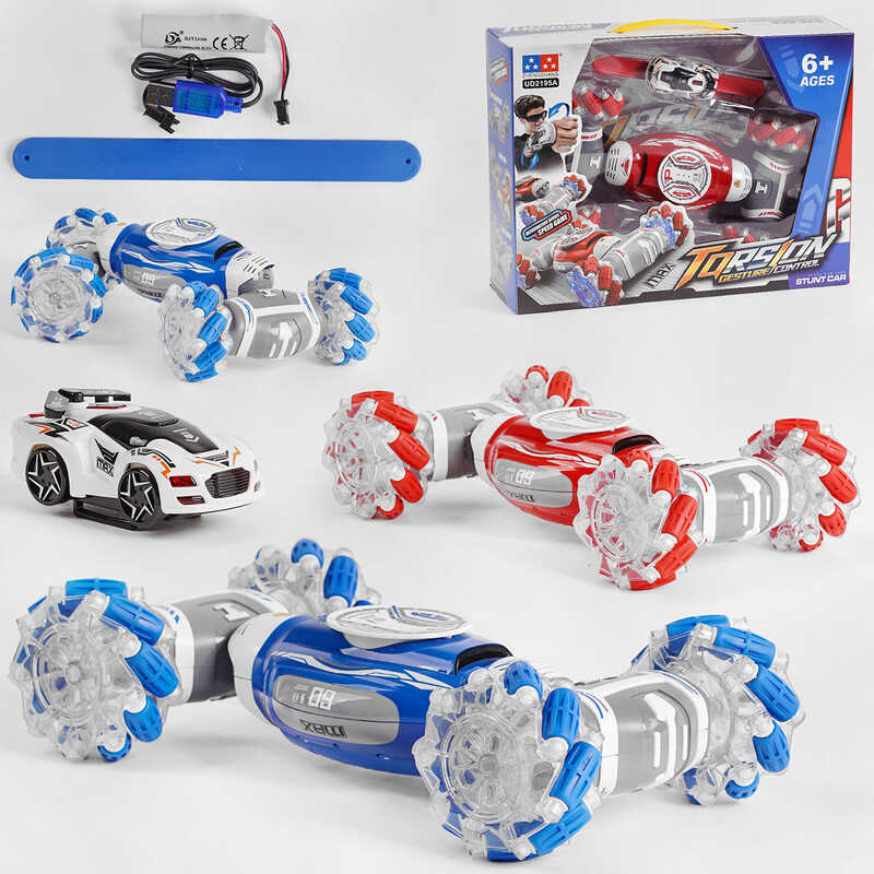 Машина на радіокеруванні UD 2195 A (12) “Torsion gesture control“, масштаб 1:14, роликові колеса, акум.3,7 V, звук, світло, 2 способи керування, керування жестами, в коробці