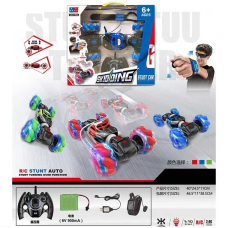 Машина на радіокеруванні UD 2199 A (8) 3 кольори, акум. 6V, пульт 2.4G + сенсорний браслет, 2 USB-кабелі, масштаб: 1:10, підсвічування, звуки, зміна положення корпуса, дрифт, роликові колеса, ВИДАЄТЬСЯ МІКС, в коробці