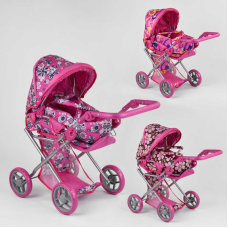 Візочок-трансформер 9346 (4) “Melobo“, 3 види, алюмінієвий корпус, знімна люлька, в коробці, ВИДАЄТЬСЯ ТІЛЬКИ МІКС ВИДІВ