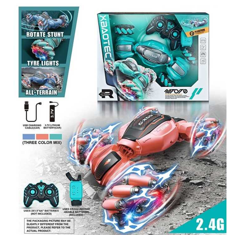 Машина на радіокеруванні XB 1101 (24) 2 кольори, пульт і браслет,  акум. 3,7 V, звук, світло, оберт на 360°, в коробці