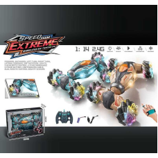 Машина на радіокеруванні YJ 098-3 A (24) 2 види, браслет+пульт, акум. 3,7 V, 4х4, звук, підсвічування, пульт 2,4 GHz, в коробці