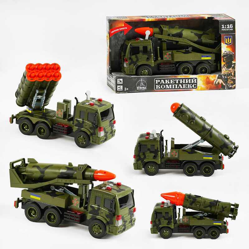 Військова техніка 78117 (24) “TK Group“, 4 види, “Ракетний комплекс”, звуки, підсвічування, інерція, рухомі елементи, в коробці, ВИДАЄТЬСЯ ТІЛЬКИ МІКС ВИДІВ