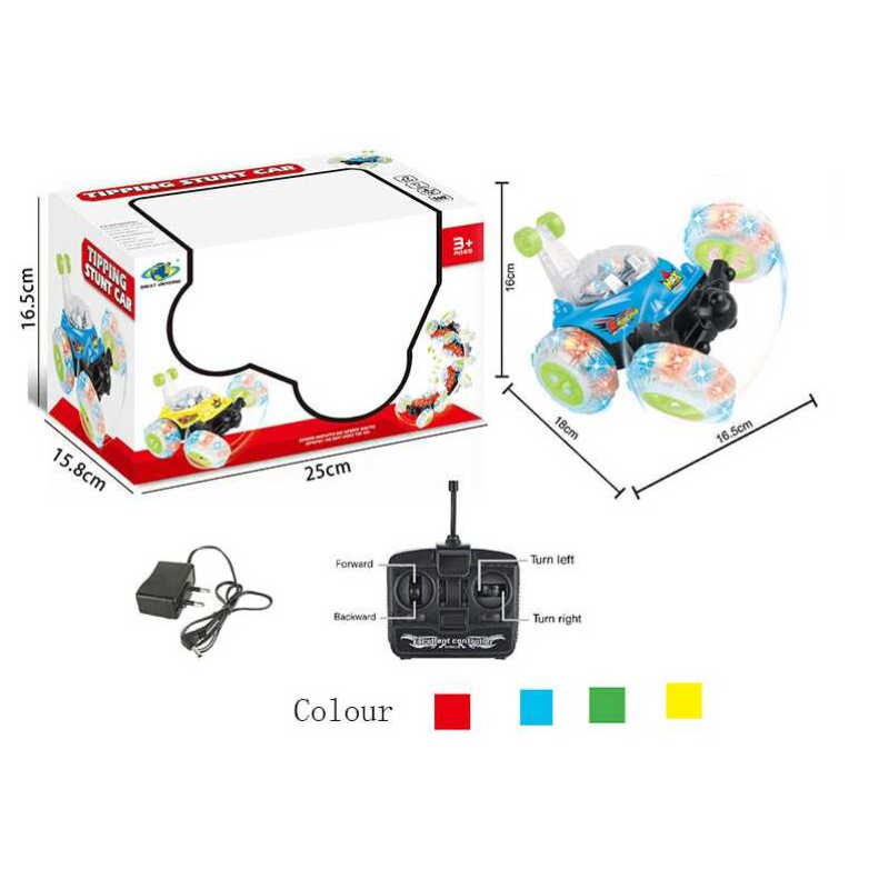 Машина-перевертиш р/к 9802 М-11 (48) 4 кольори, акумулятор, світло, звук, в коробці, ВИДАЄТЬСЯ ТІЛЬКИ МІКС ВИДІВ