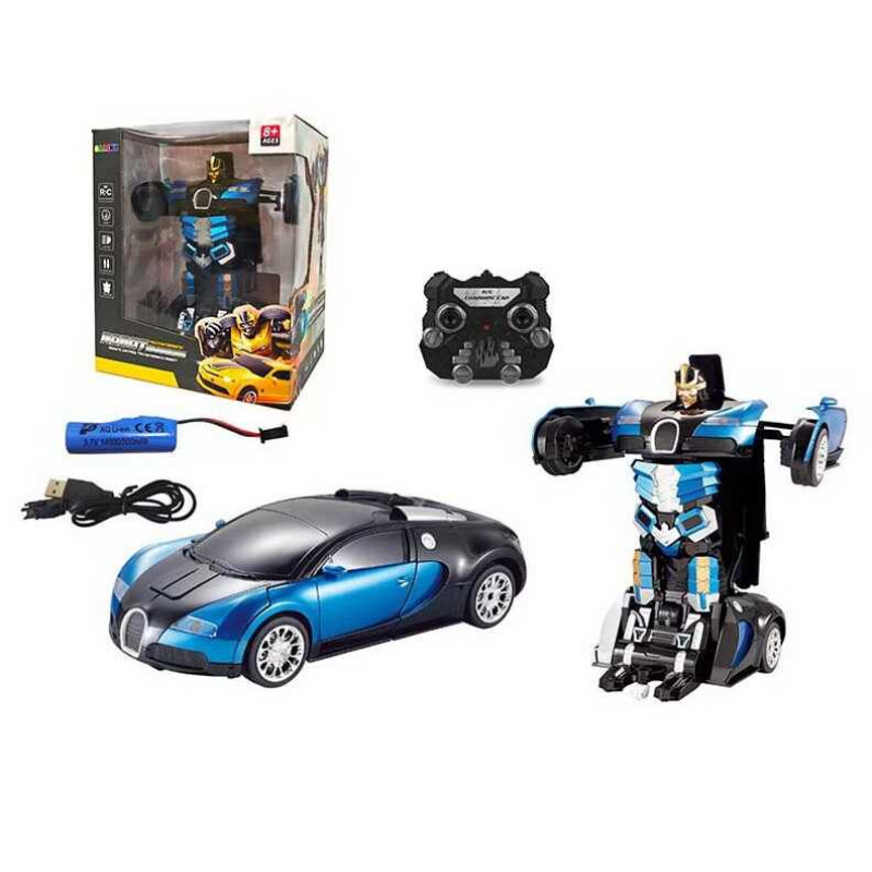 Машина-трансформер на радіокеруванні TT 663 (12) акумулятор 3.7 V, пульт 2.4 Ghz, підсвічування, звуки, репліки англ. мовою, гумові шини, в коробці