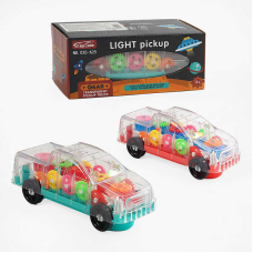 Машинка 035 A25 (120/2) 2 кольори, шестерні, прозорий корпус, колесо вільного ходу, світло, звук,в коробці