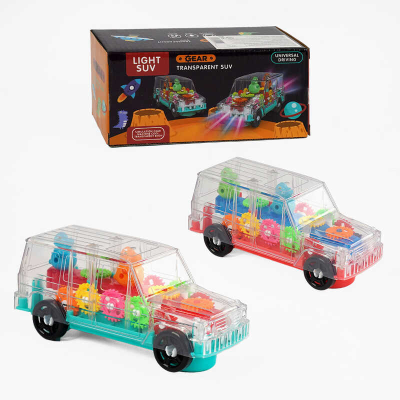 Машинка 035 A26 (120/2) 2 кольори, 2 режими, підсвічування, звук, колеса вільного ходу, в коробці