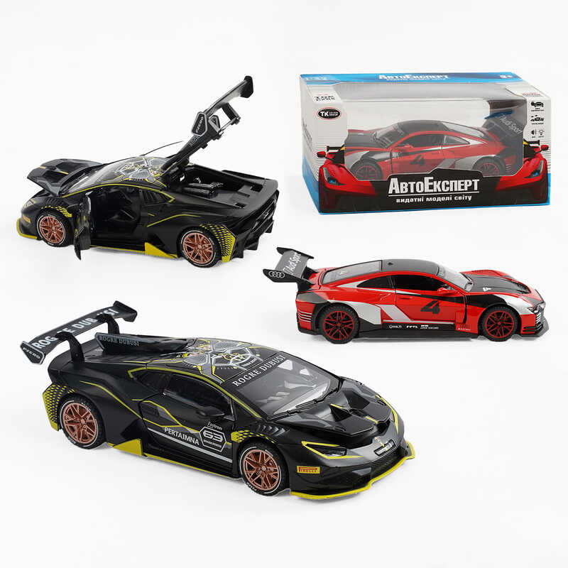 Машинка 20458 (48/2) “Авто Експерт“ 2 види, металопластик, 1:32, звук, світло, інерція, відкриваються двері, в коробці