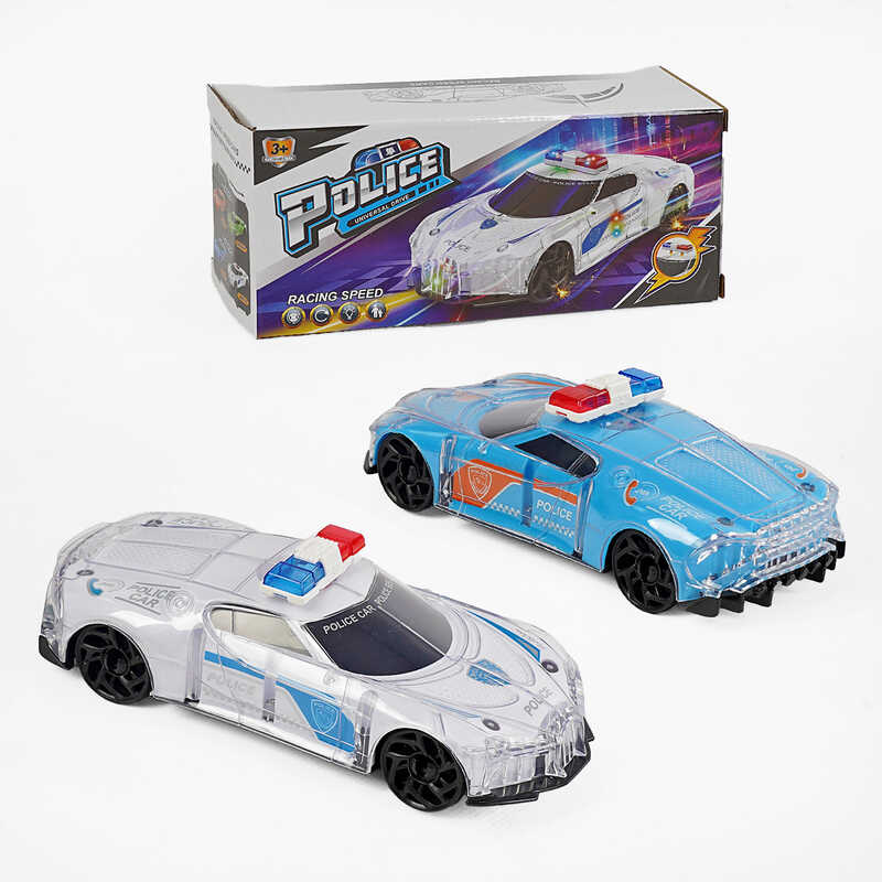 Машинка 31338 H4 (144/2) “Поліція“, 2 кольори, підсвічування, звуки, колеса вільного ходу, в коробці