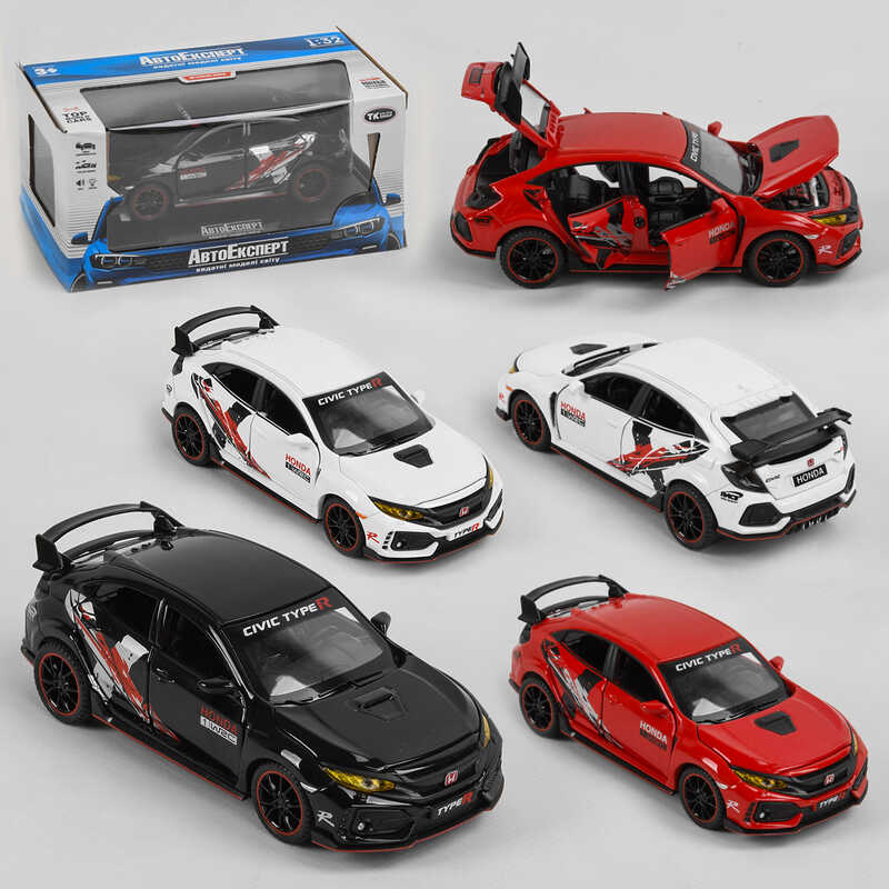 Машинка 33617 (72) “Авто Експерт“, 3 кольори, металопластик, 1:32, світло, звук, інерція, відчиняються двері, багажник, капот, в коробці