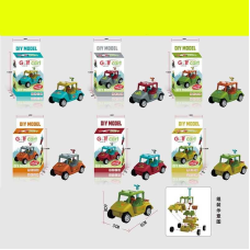 Машинка 589-16 (720/2) “Гольф-кар”, машинка-конструктор, 13 деталей, гумові шини, в коробці, ВИДАЄТЬСЯ ТІЛЬКИ МІКС ВИДІВ