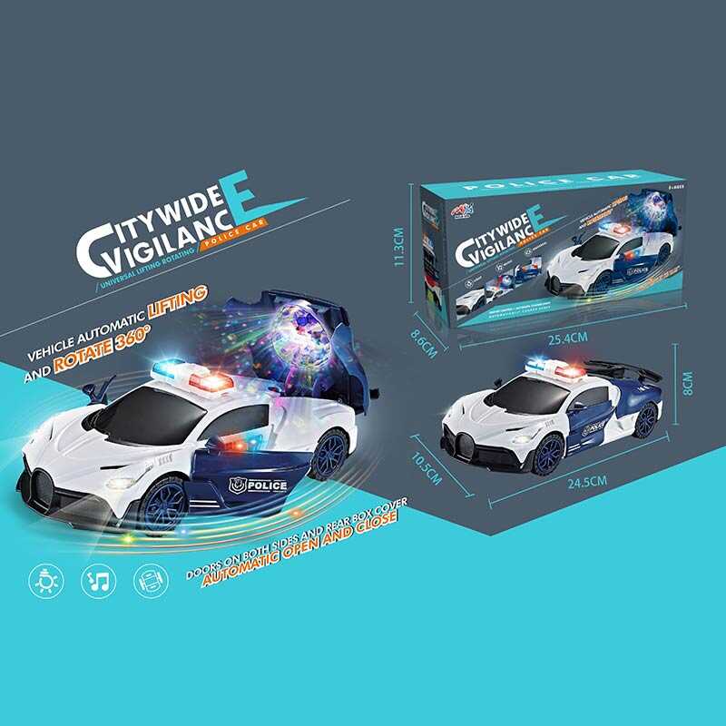 Машинка 8225-89 (60/2) музика, 3D-підсвічування диско-кулі, відчиняються двері та багаж, обертання на 360 градусів, колесо вільного ходу, у коробці