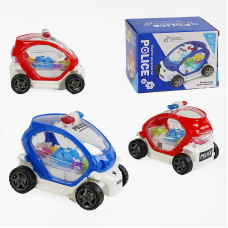 Машинка 8899-136 (168/2) 2 кольори, “Поліція“, підсвічування, звук, колесо вільного ходу, рухомі шестерні, в коробці