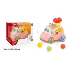 Машинка HE 0548 (12) брязкальця, пальчикова гра, сортер, звуки, мелодії, в коробці