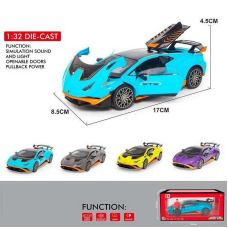 Машинка K 3-27 A (48) 4 кольори, масштаб 1:32, металопластик, звук, світло, відкриваються двері, в коробці, ВИДАЄТЬСЯ ТІЛЬКИ МІКС ВИДІВ