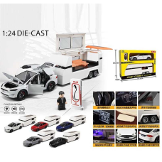 Машинка M 92317-6 (24) металопластик, інерція, підсвічування, звуки, пісня англ, відкриваються дверцята, трейлер, в коробці