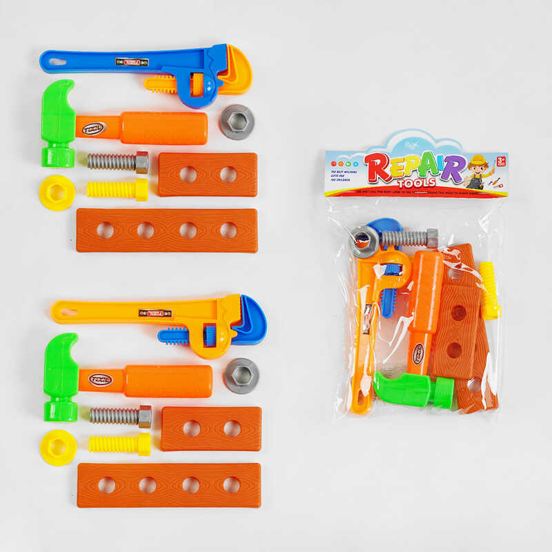 Інструменти 7040 (288/2) 2 види, 8 елементів, молоток, у пакеті 