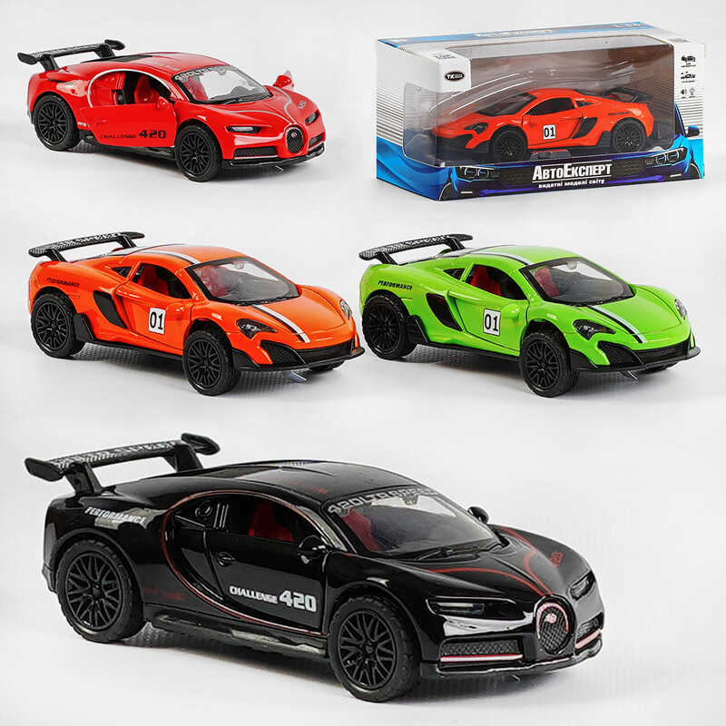 Машинка MG - 04126 (120/2) “Авто Експерт“ 4 види, металопластик, 1:36, звук, світло, інерція, відчиняються двері, в коробці, ВИДАЄТЬСЯ МІКС ВИДІВ