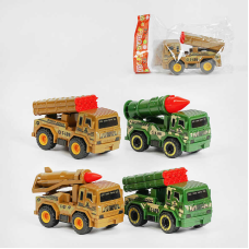 Машинка військова 399-461 (360/2) 4 види, інерція, в пакеті