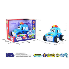 Машинка м`яка QL 8001 C-5 (48/2) “Поліцейська машина”, герой, звуки, музика, вібрує, знімний чохол, на батарейках, в коробці