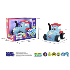 Машинка м`яка QL 8004 C-5 (48/2) “Трактор”, герой, звуки, музика, вібрує, знімний чохол, на батарейках, в коробці