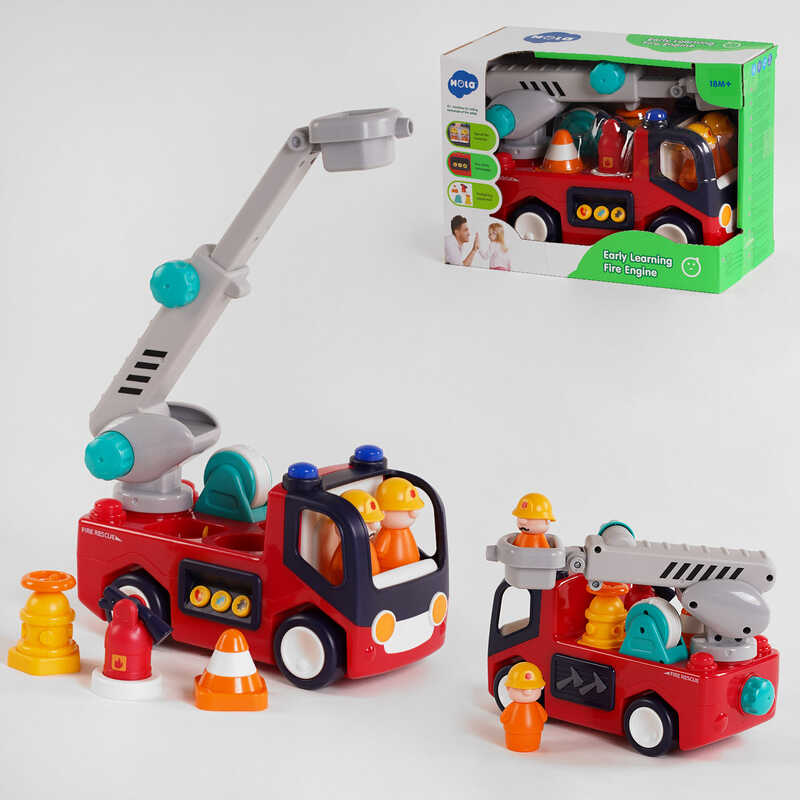 Машинка музична E 9998 (12/2) “Hola“, звук, світло, колесо вільного ходу, в коробці