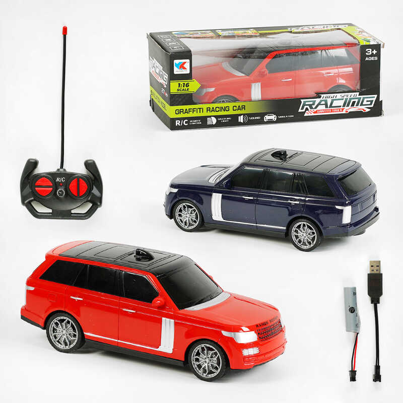 Машинка на радіокеруванні 881-2 AD (96/2) 2кольори, підсвічування, акумулятор 3.7V, пульт 27 Mhz, масштаб 1:16, в коробці