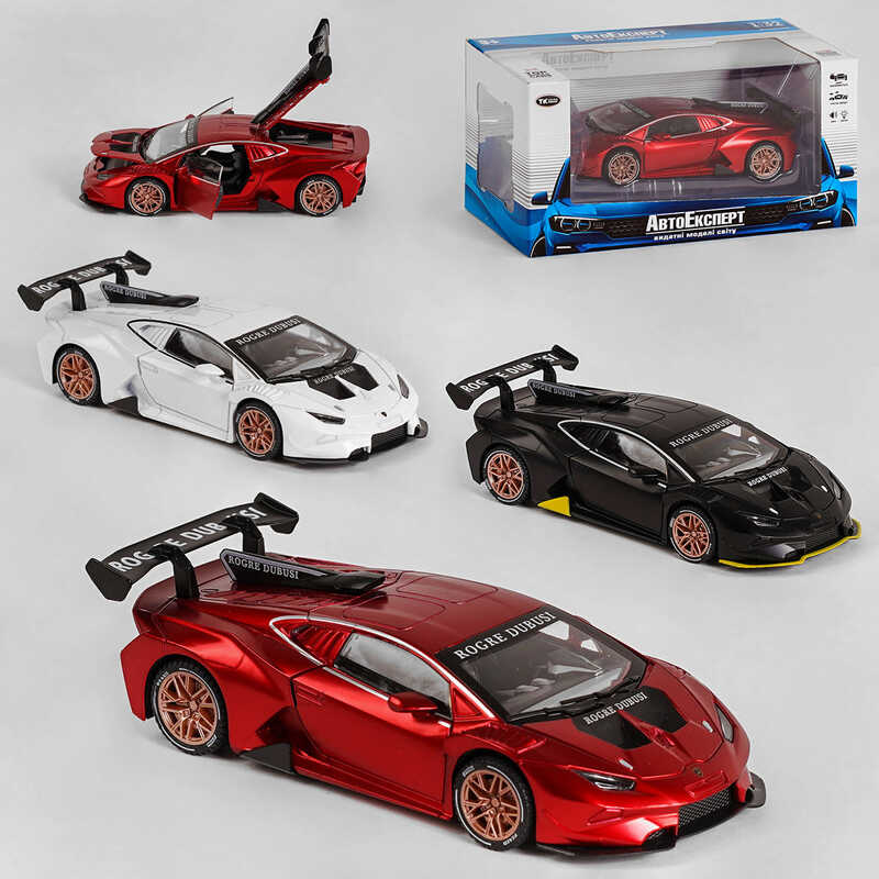 Машинка ТК - 3026 (32) “Авто Експерт“, 3 види, металопластик, 1:32, світло, звук, інерція, відчиняються двері, багажник, капот, в коробці, ВИДАЄТЬСЯ ТІЛЬКИ МІКС ВИДІВ