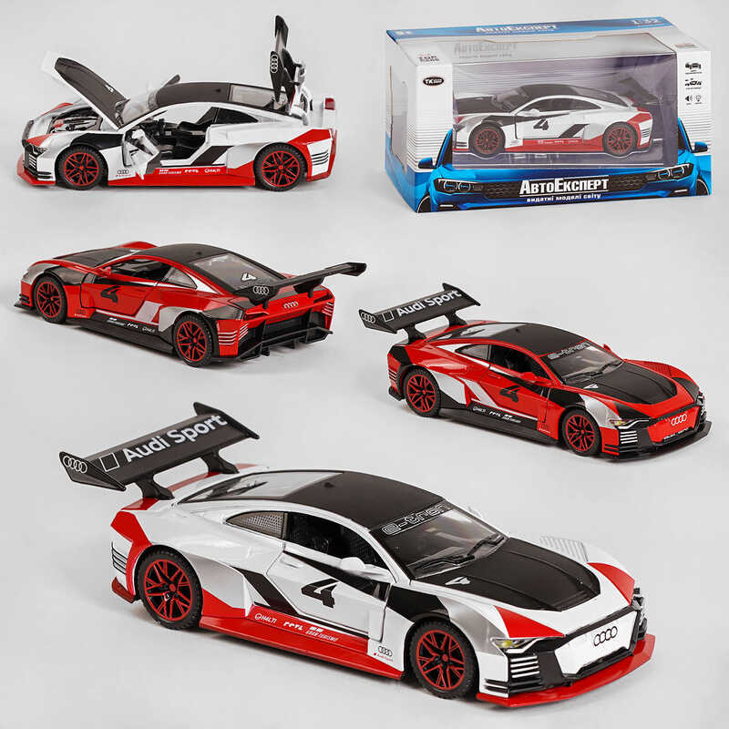 Машинка ТК - 6610 (32) “Авто Експерт“ 2 кольори, металопластик, 1:32, світло, звук, інерція, відчиняються двері, багажник, капот, в коробці