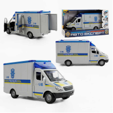 Машинка ТК-73429 (24) “Авто Експерт“, “Поліція“, ОЗВУЧУВАННЯ УКРАЇНСЬКОЮ МОВОЮ, інерція, звук, підсвічування, вірші, пісні, звук сирени, двері та дах відчиняються, в коробці