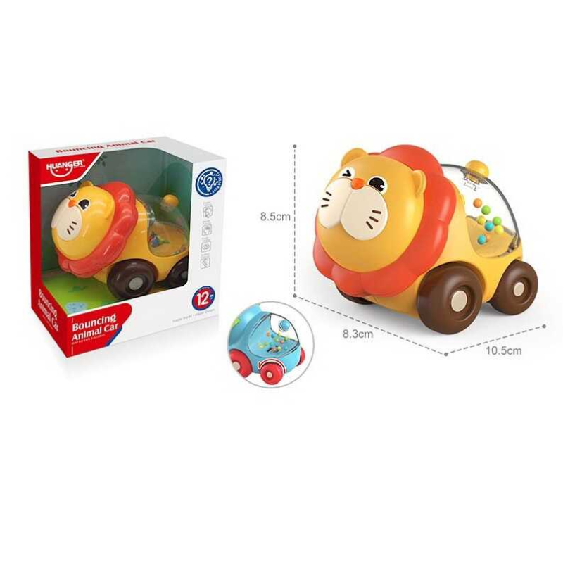 Машинка-брязкальце НЕ 8057 (96/2) левеня, в коробці