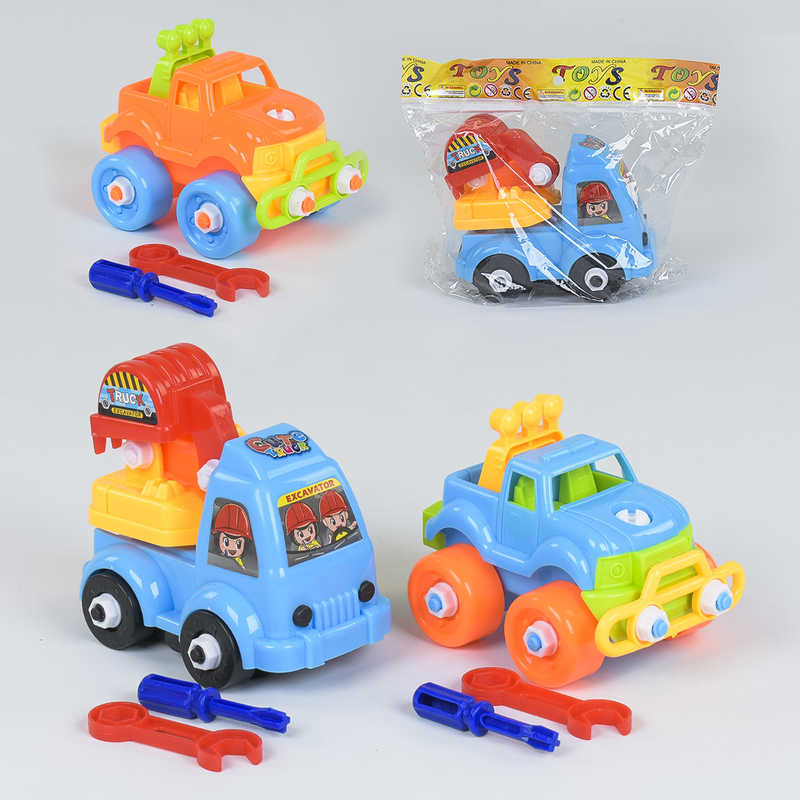 Машинка-конструктор 639 F-2 (300/2) 3 види, 1шт в пакеті, ВИДАЄТЬСЯ ТІЛЬКИ МІКС ВИДІВ