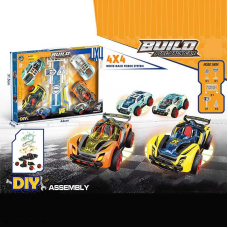 Машинки-конструктори 65269 (24/2) 2 машинки, інерція, 2 додаткових корпуси, гумові шини, інструменти, в коробці