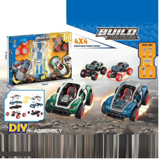 Машинки-конструктори 65276 (24/2) 2 машинки, інерція, 2 набори коліс, гумові шини, інструменти, в коробці