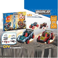 Машинки-конструктори 65278 (24/2) 2 машинки, інерція, 2 набори коліс, гумові шини, інструменти, в коробці