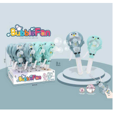 Мильні бульбашки 1136 (12/2) ЦІНА ЗА 12 ШТУК В БЛОЦІ, механічний вентилятор, висота 21 см