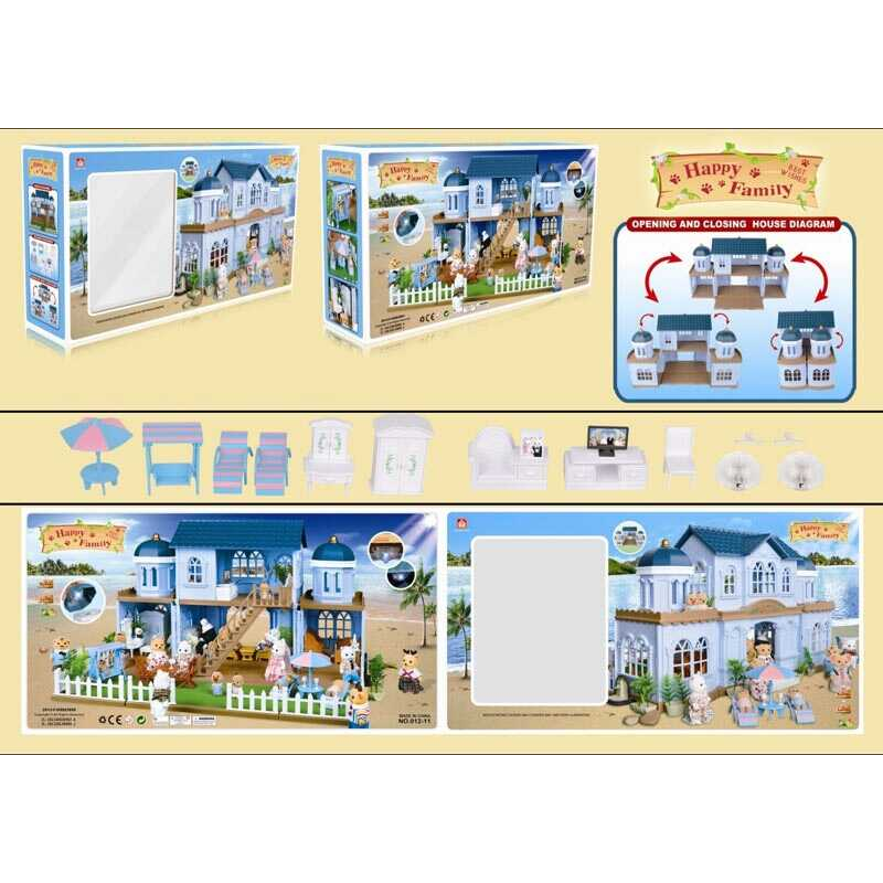 Вілла на морському березі “Щаслива сім“я“ 012-11 (4) меблі, підсвічування, в коробці