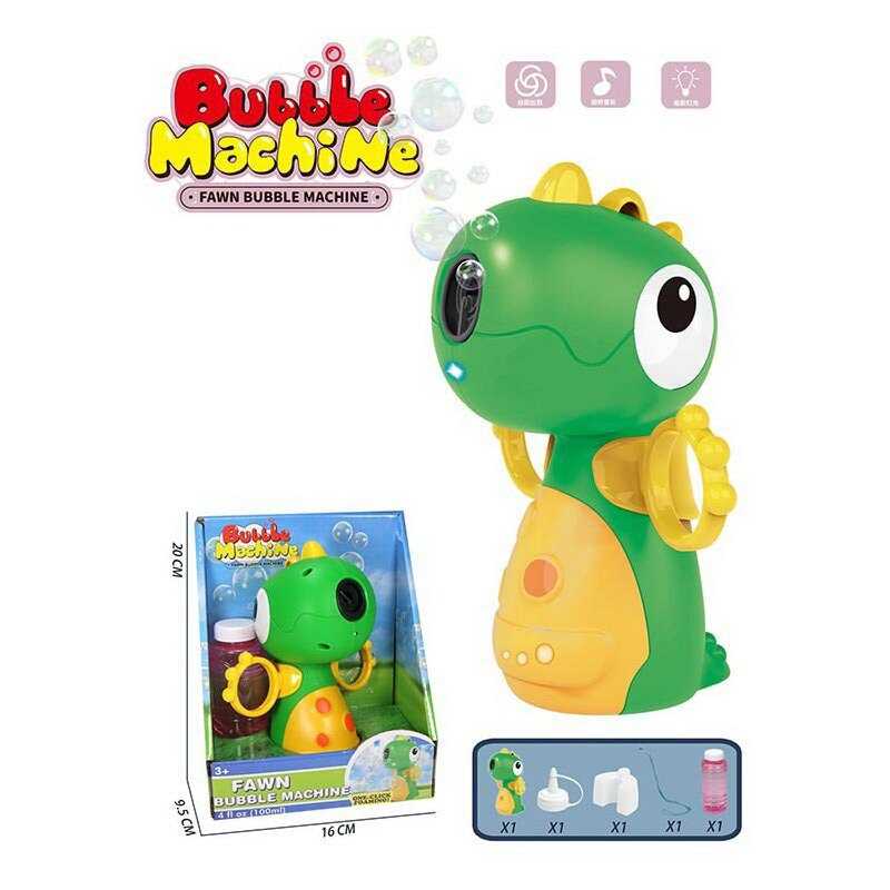 Мильні бульбашки 8804 (60/2) “Динозаврик“, світло, мелодія, на батарейках, в коробці