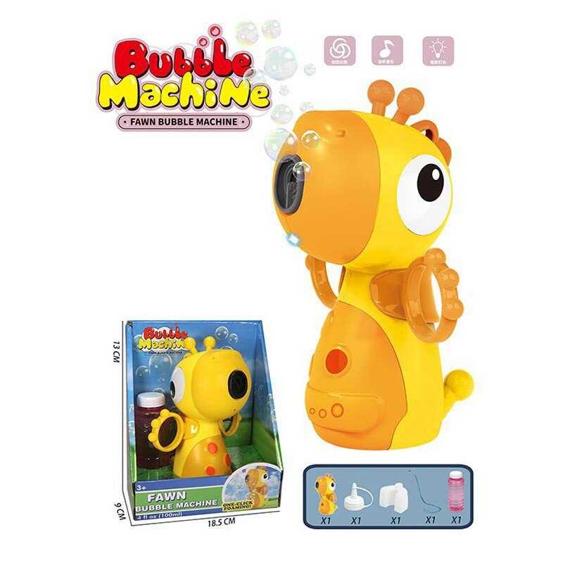 Мильні бульбашки 8805 (60/2) “Жирафа“, світло, мелодія, на батарейках, в коробці