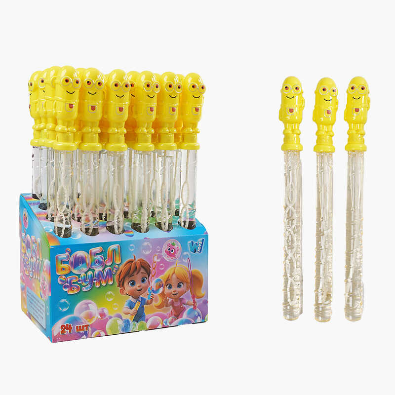 Мильні бульбашки LK 10395 (6) “WToys“, ЦІНА ЗА 24 ШТУКИ В БЛОЦІ, “Герой“, висота 36см, в коробці