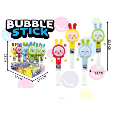 Мильні бульбашки M 6031 (12) ЦІНА ЗА 12 ШТУК В БЛОЦІ, на батарейках, підсвітка, “Зайчик”, висота 22.5 см, в коробці 