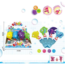 Мильні бульбашки SDH 301-1 (16/2) ЦІНА ЗА 12 ШТУК В БЛОЦІ, гумові тваринки, в коробці