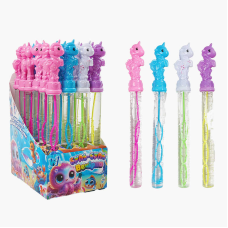 Мильні бульбашки TC 13075 (12) “WToys“, ЦІНА ЗА 24 ШТУКИ В БЛОЦІ, “Єдиноріг“, висота 25см, в коробці