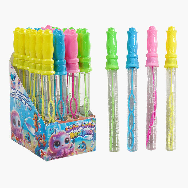 Мильні бульбашки TC 21802 (12) “WToys“, ЦІНА ЗА 24 ШТУКИ В БЛОЦІ, висота 25 см, в коробці