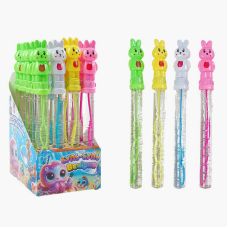 Мильні бульбашки TC 60322 (12) “WToys“, ЦІНА ЗА 24 ШТУКИ В БЛОЦІ, “Зайчик“, висота 25см, в коробці