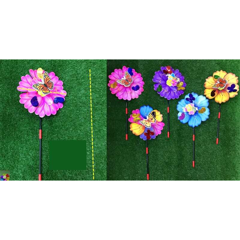 Вітрячок C 70494 (240) ЦІНА ЗА 1 ШТУКУ, висота - 50 см, комахи на квітці, ВИДАЄТЬСЯ МІКС ВИДІВ, у пакеті