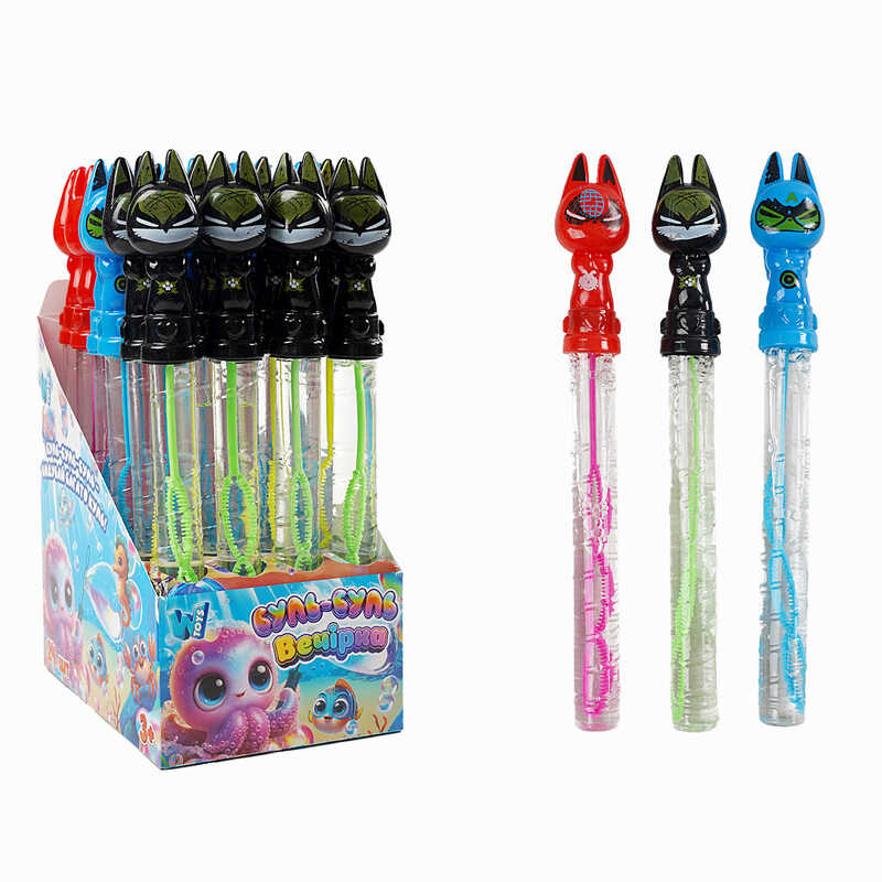 Мильні бульбашки TC 93020 (12) “WToys“, ЦІНА ЗА 24 ШТУКИ В БЛОЦІ, “Герой“, висота 25см, в коробці