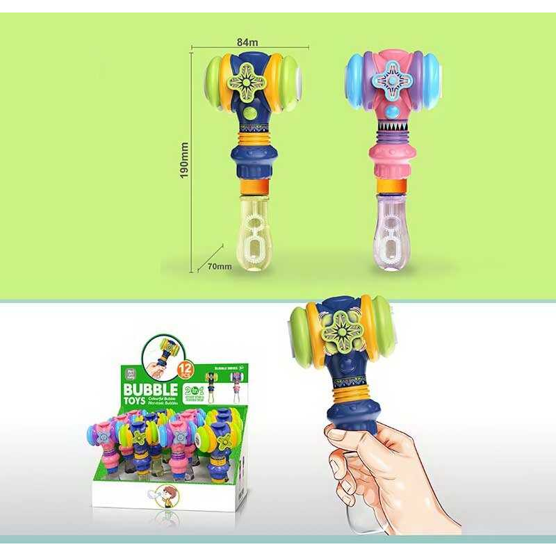 Мильні бульбашки U 006 (12) ЦІНА ЗА 12 ШТУК В БЛОЦІ, висота 19см, молоточок, рухливі елементи, інерційний механізм, в коробці